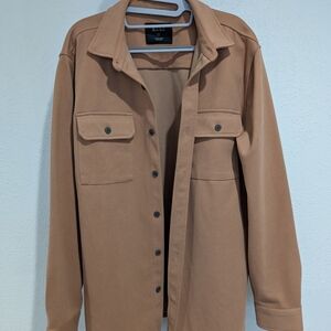 BYLT Basics Tan Shirt Jacket